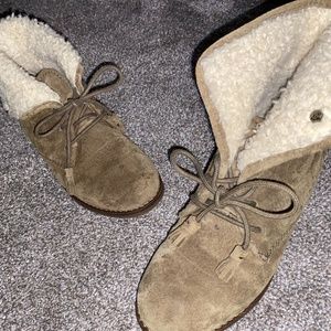 Green suede Short Boots